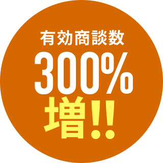 有効商談数300%増!!